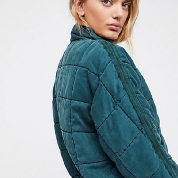 Free People | Dolman Quilted Knit Jacket In Evergreen | Small - Picture 12 of 15